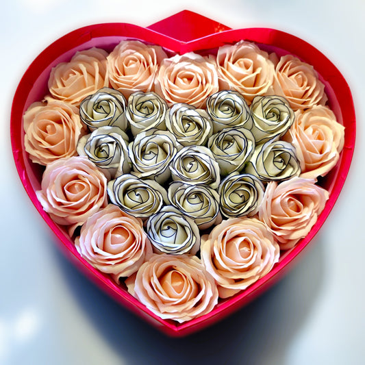 Coffret Coeur XL Roses Duo