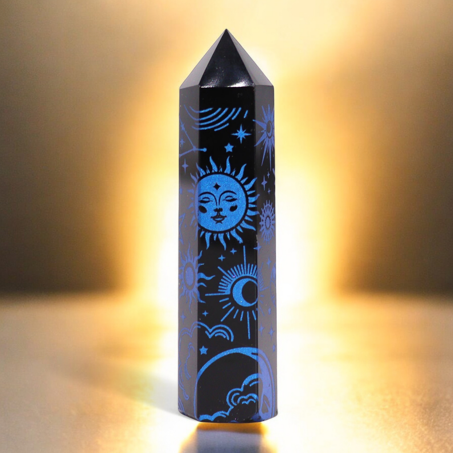 🆕Points d'obsidienne Noire Bleu Nuit🆕