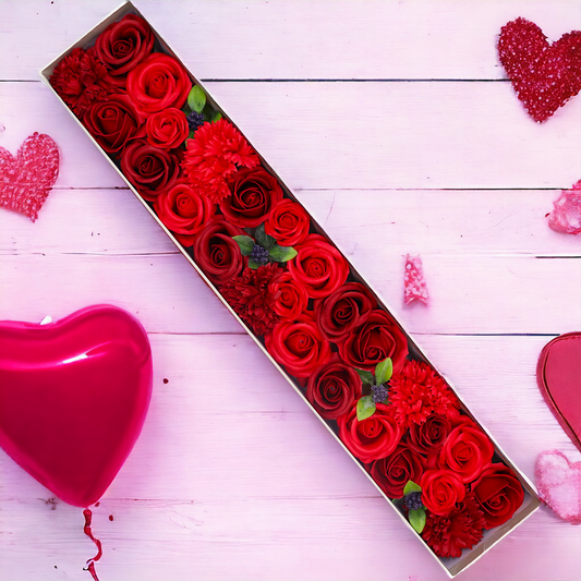🆕Boîte Extra Longue - Roses Rouge Classiques🆕