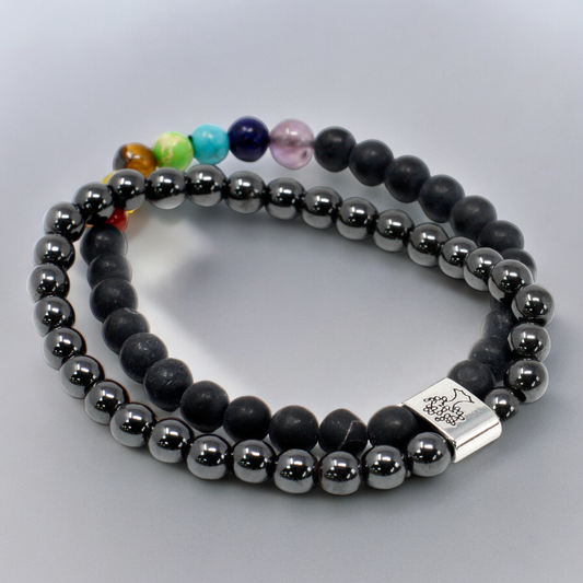 Bracelet de Pierres Magnétiques & Pierres de Lave