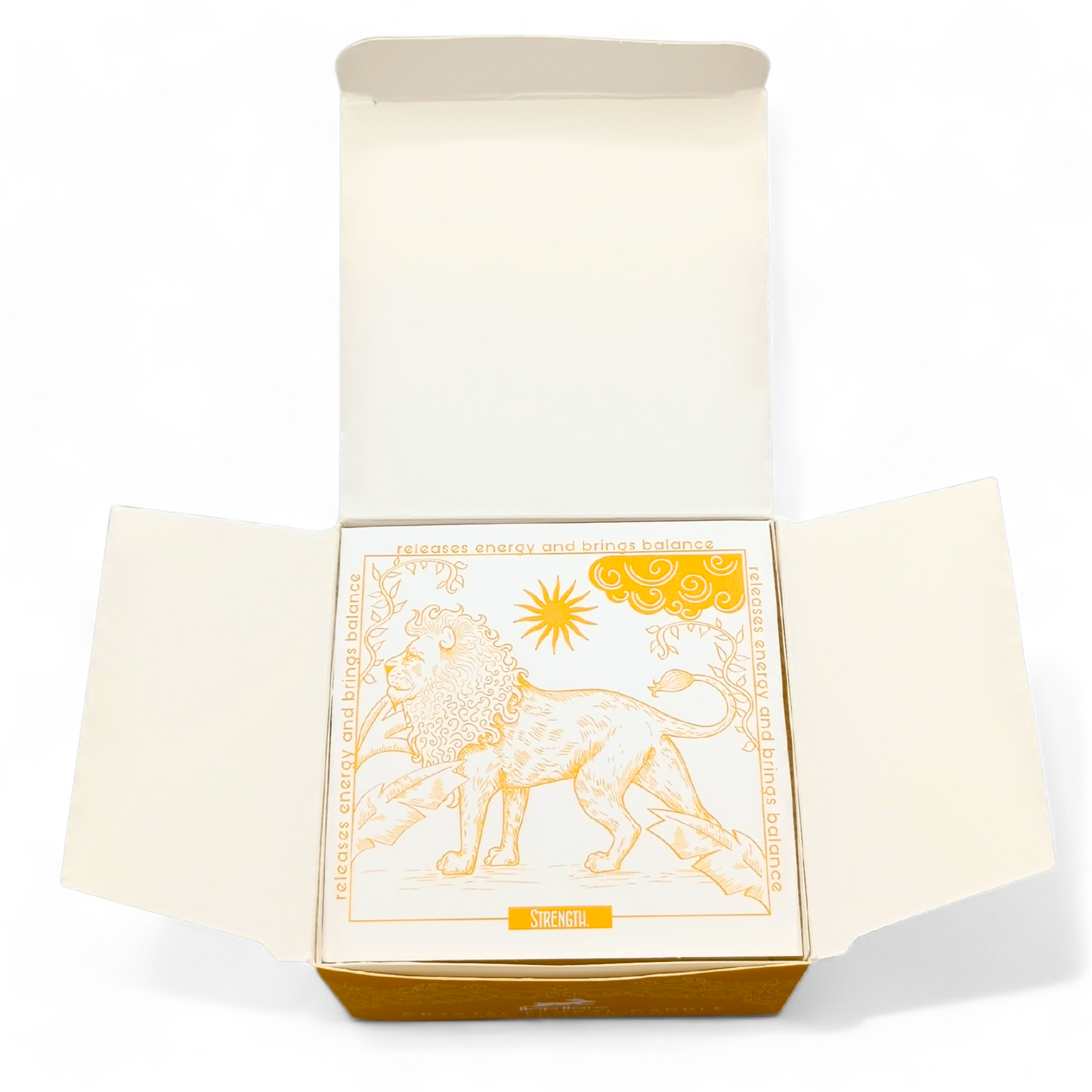 Bougie du LION "FORCE&RÉSISTANCE" - au fleurs de JASMIN et au QUARTZ de ROCHE