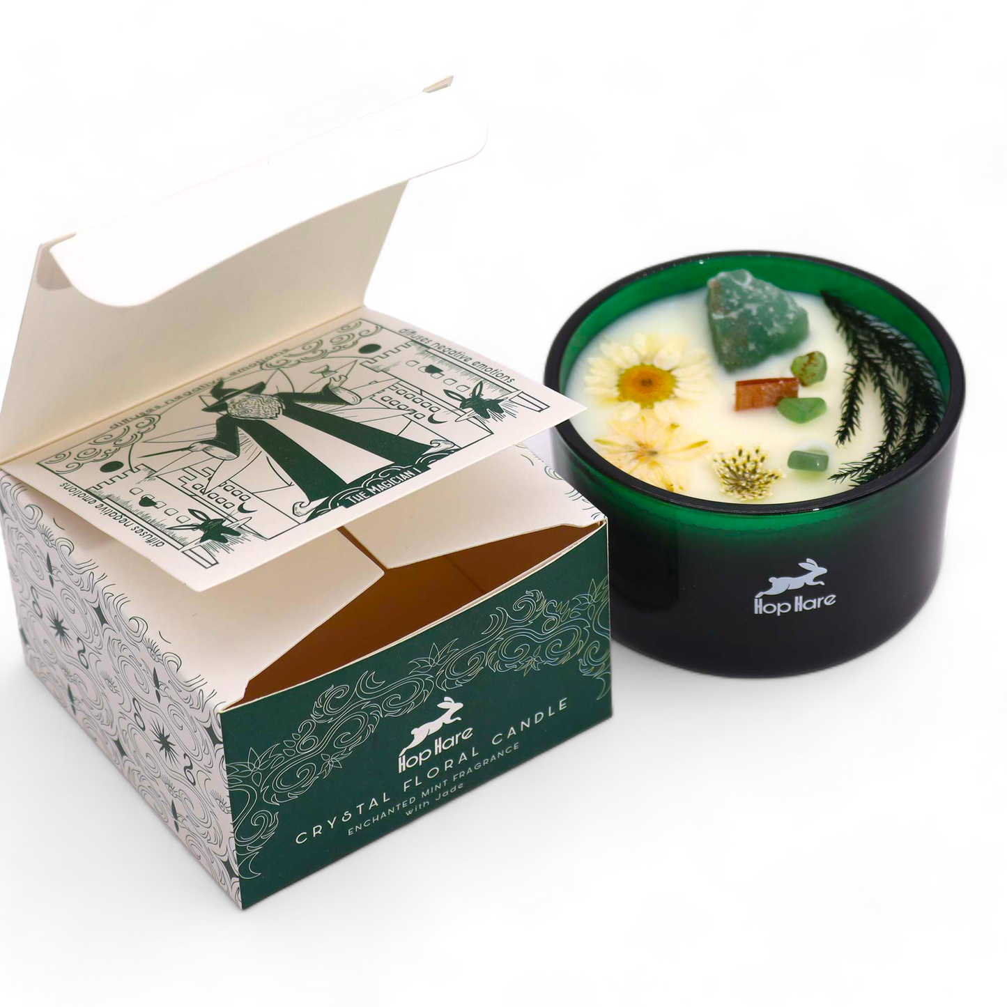 Bougie du Magicien "PROTECTION&GUÉRISON" - à la Menthe avec JADE