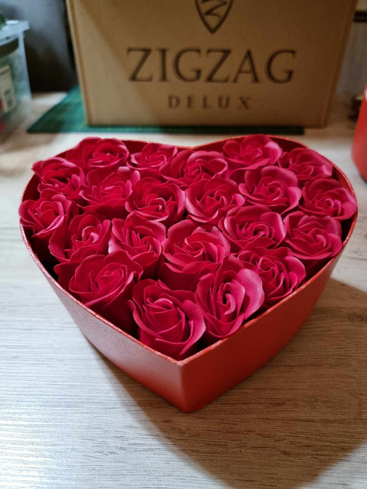 Coffret Coeur de Roses rouges