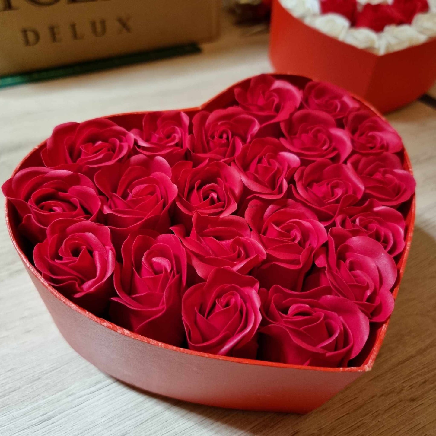 Coffret Coeur de Roses rouges