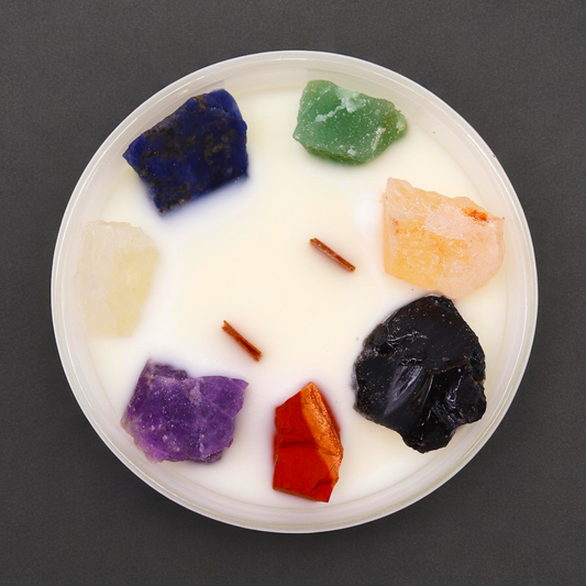 Grande Bougie "7 CHAKRA" en Verre