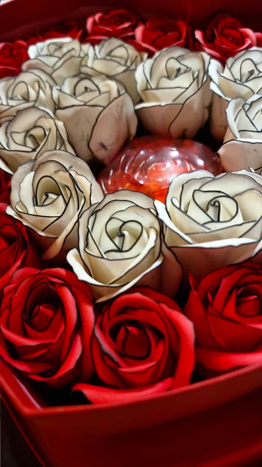 Coffret Coeur XL Roses Duo