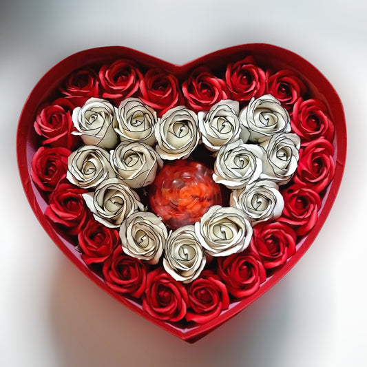 Coffret Coeur XL Roses Duo