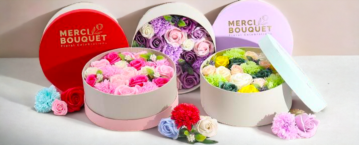 🆕Boîte Ronde - Roses Rouge Classiques🆕