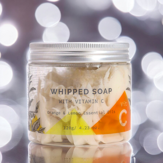 🆕SAVON CRÈME FOUETTÉE D'AROMATHÉRAPIE "ORANGE&CITRON"+Vitamine C🆕