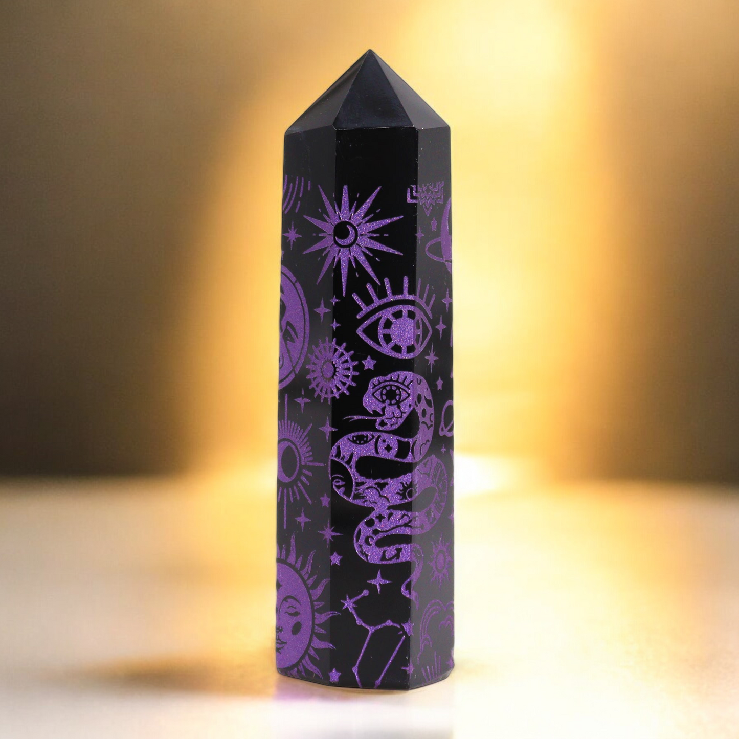 🆕Points d'obsidienne Noire Violet profond🆕