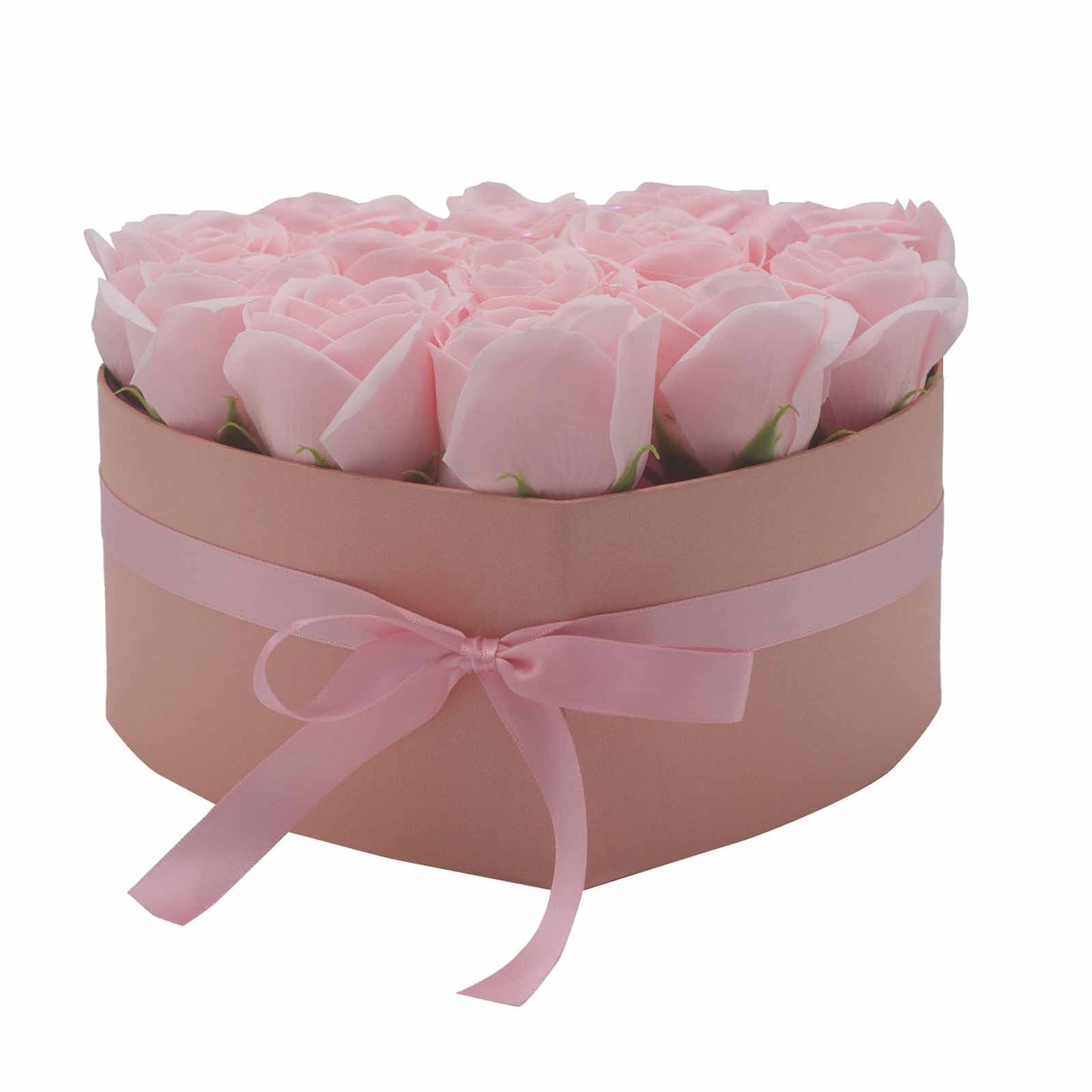 COFFRET COEUR DE 13 ROSES ROSE SAVON