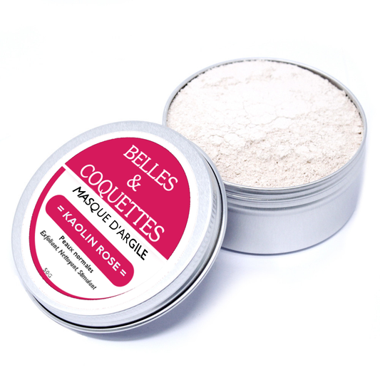 Masques d'argile Kaolin Rose -EXFOLIANT - 50g