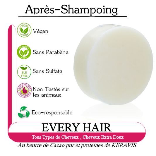 APRES-SHAMPOING -SOINS -REVITALISANT -SHINE ON EVERY HAIR 60g