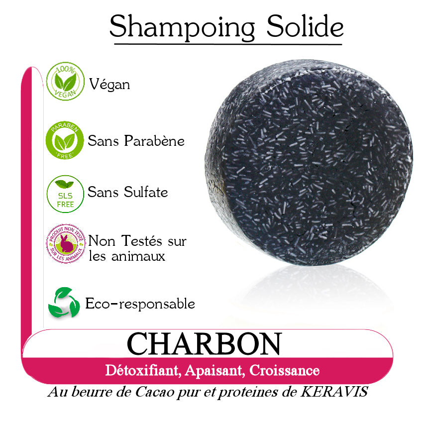 Shampoing Solide CHARBON - Parfum masculin - 60g