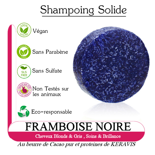 Shampoing Solide FRAMBOISES NOIRES - 60g