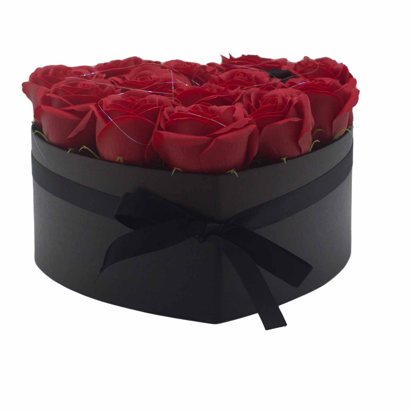 COFFRET COEUR DE 13 ROSES ROUGE SAVON