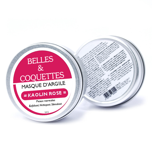 Masques d'argile Kaolin Rose -EXFOLIANT - 50g