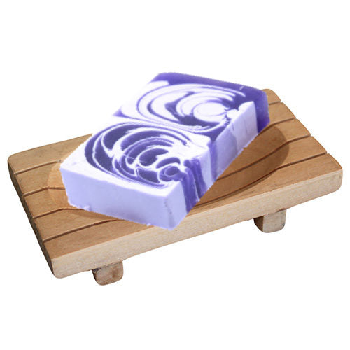 Porte-savon classique en ACAJOU - égouttoir à grille