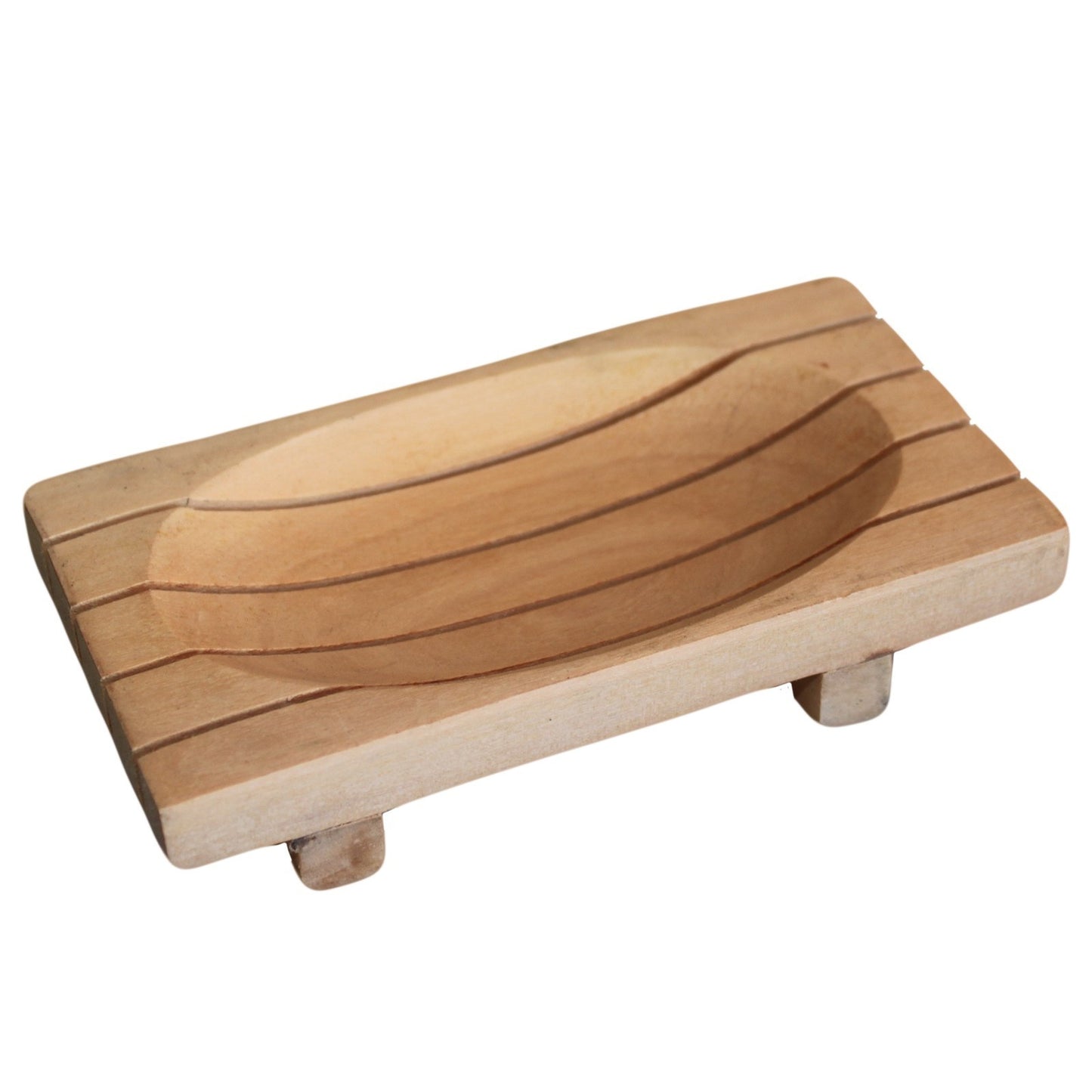 Porte-savon classique en ACAJOU - égouttoir à grille