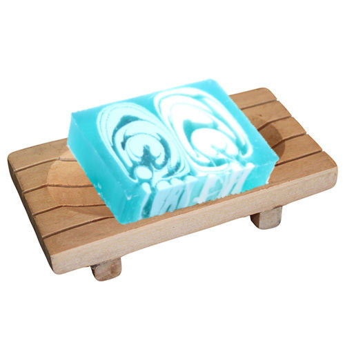 Porte-savon classique en ACAJOU - égouttoir à grille