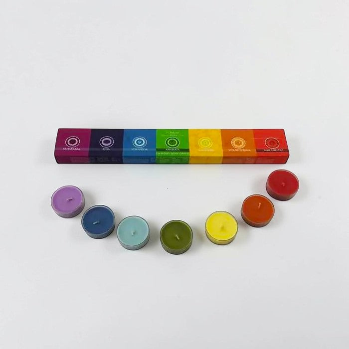🆕Green Tree 7 Chakra's T-Lites Meditation Set🆕