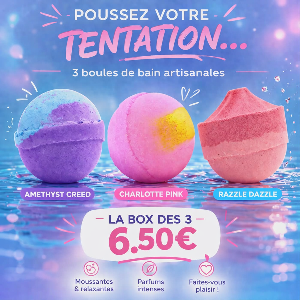 🆕Boule de Bain "CHARLOTTE ROSE" 235gr " 🆕