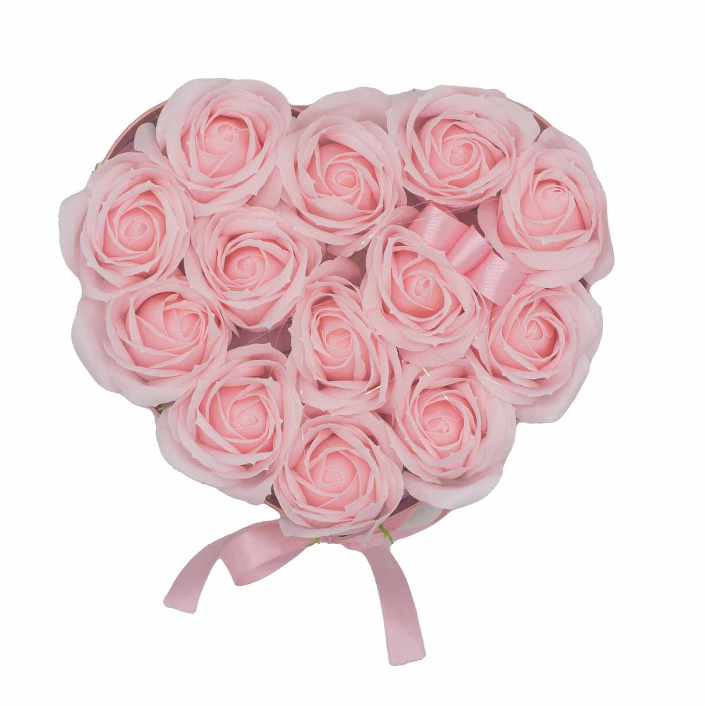 COFFRET COEUR DE 13 ROSES ROSE SAVON