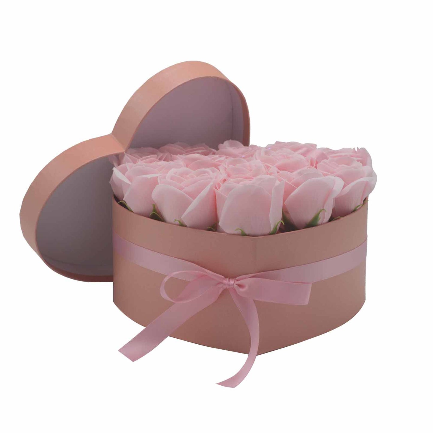COFFRET COEUR DE 13 ROSES ROSE SAVON