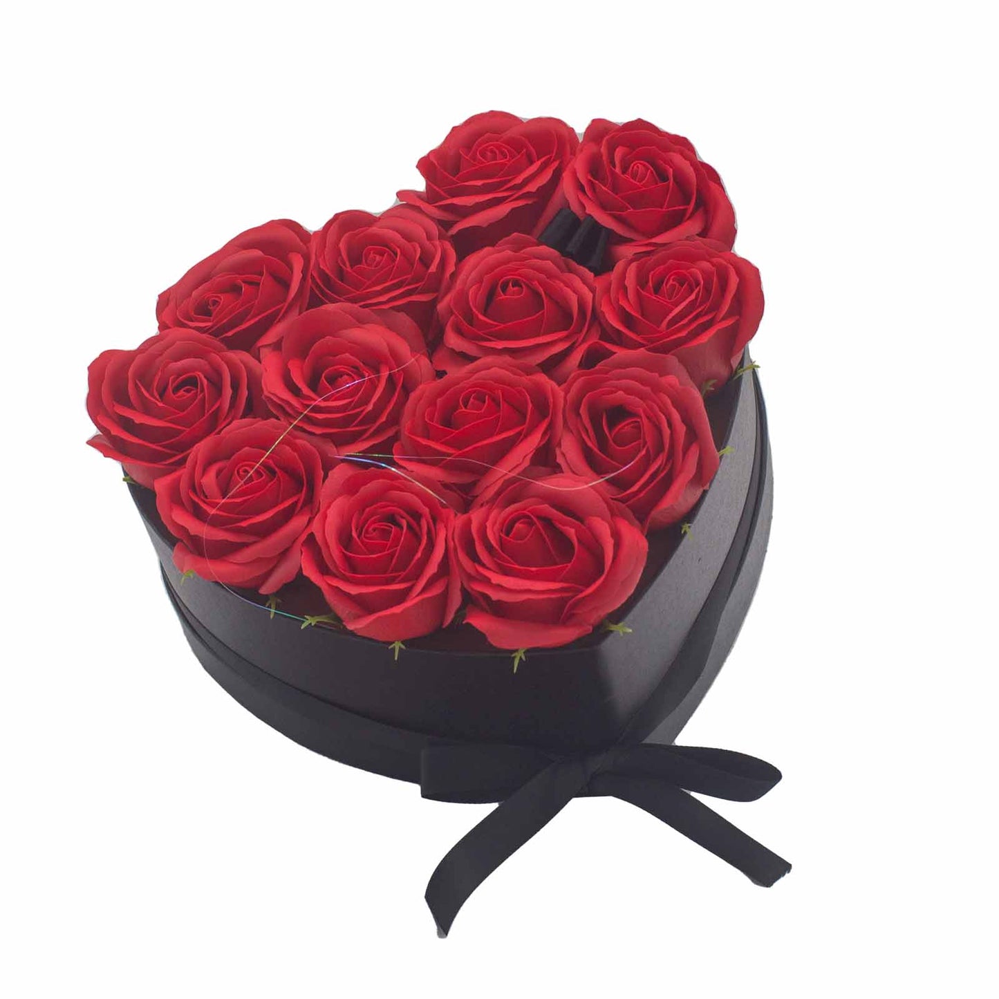 COFFRET COEUR DE 13 ROSES ROUGE SAVON