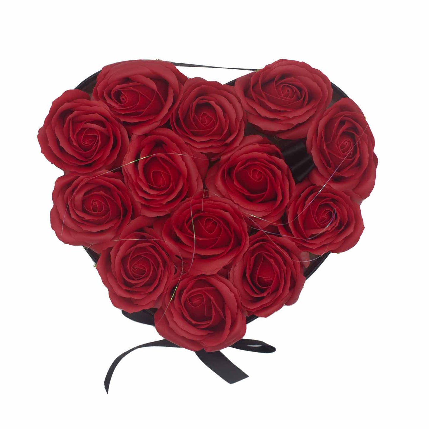 COFFRET COEUR DE 13 ROSES ROUGE SAVON